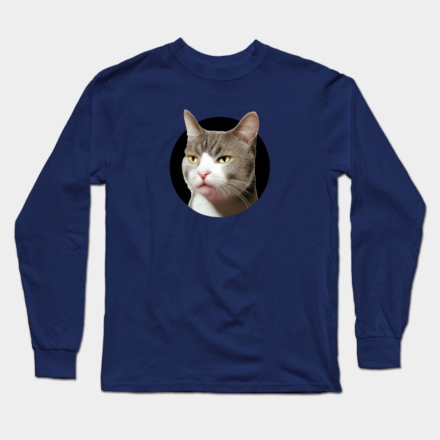 Sarcastic, indifferent cat...so, what? Long Sleeve T-Shirt by Cavaleyn Designs